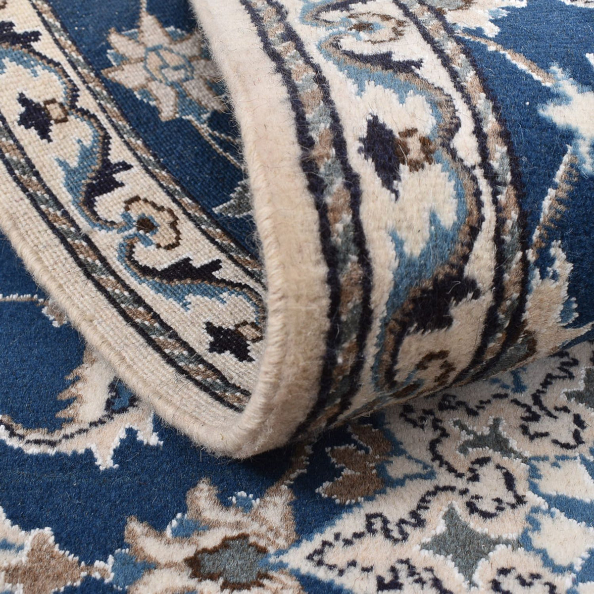 Läufer Perser - Nain - 197 x 76 cm - dunkelblau