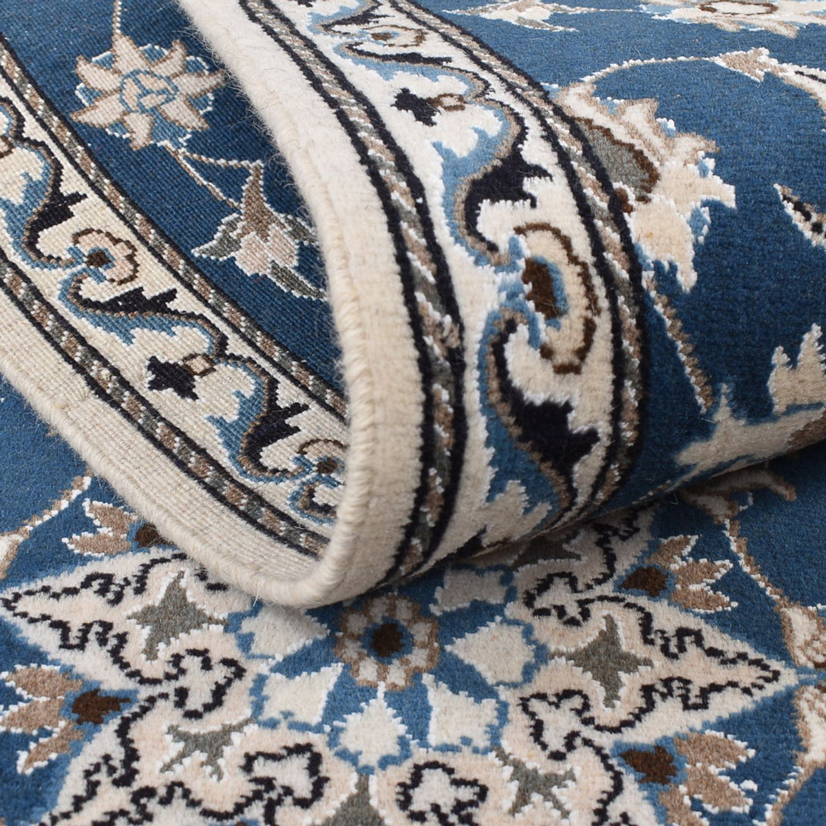 Läufer Perser - Nain - 195 x 77 cm - seeblau