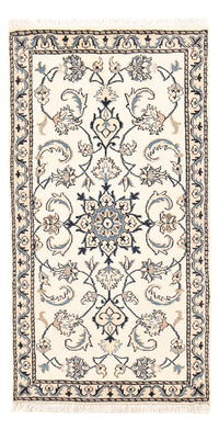 Tapis persan - Nain - 139 x 68 cm - gris clair