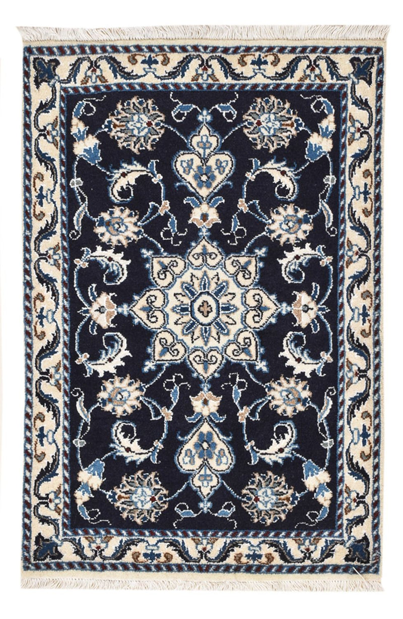 Perserteppich - Nain - 90 x 62 cm - dunkelblau