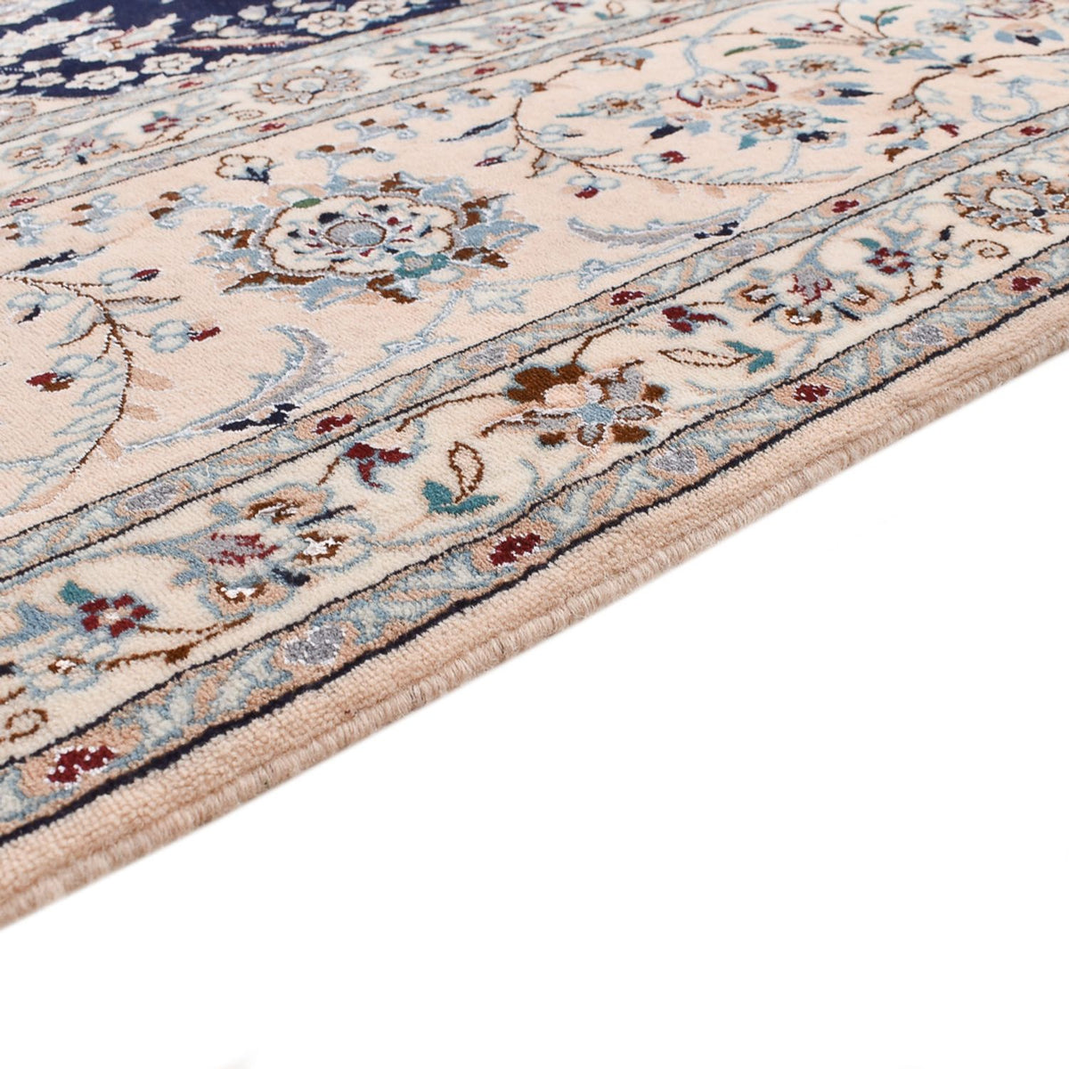 Perserteppich - Nain - Premium quadratisch  - 206 x 206 cm - dunkelblau
