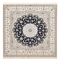 Tapis persan - Nain - Premium carré  - 181 x 178 cm - bleu foncé