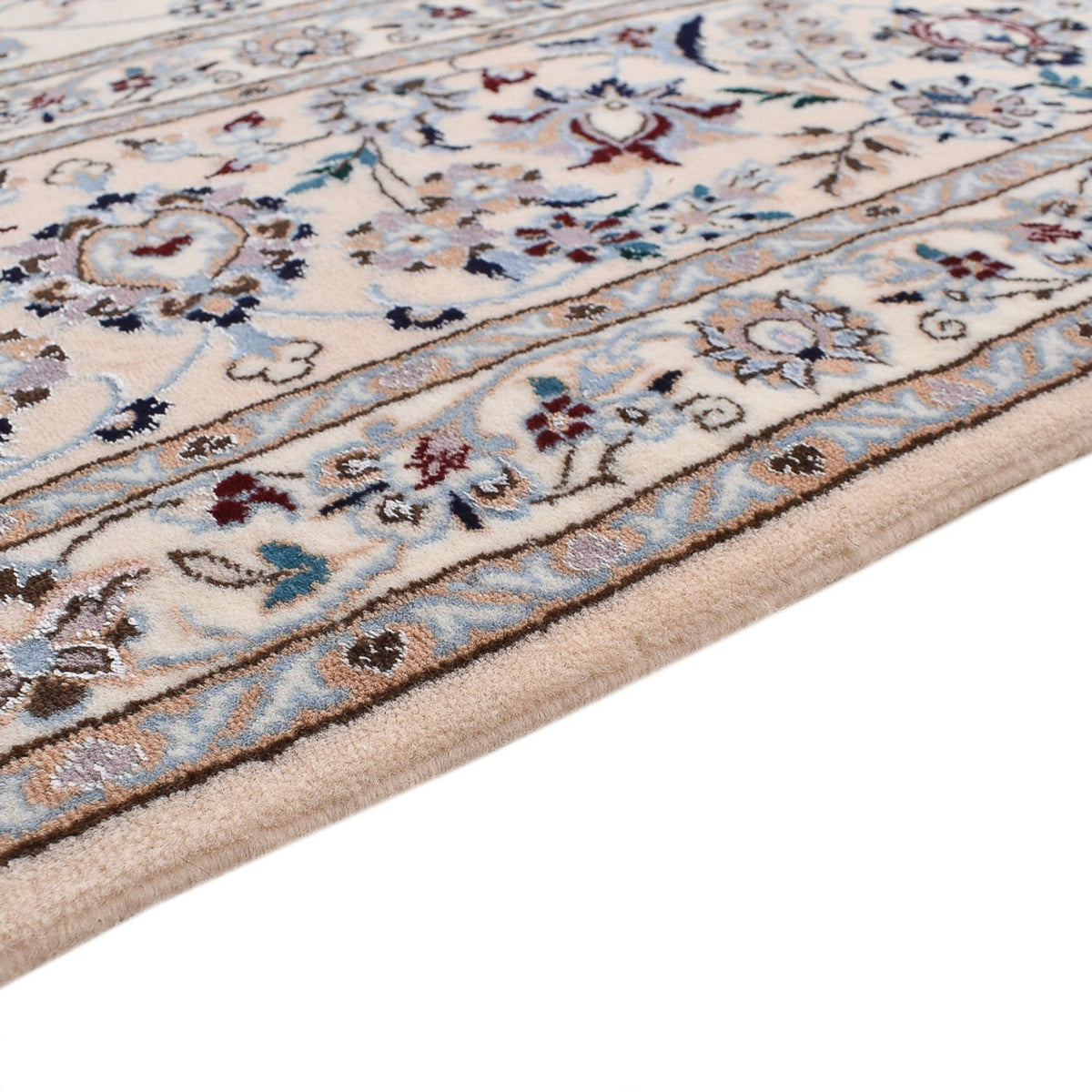 Perserteppich - Nain - Premium quadratisch  - 204 x 207 cm - hellgrau