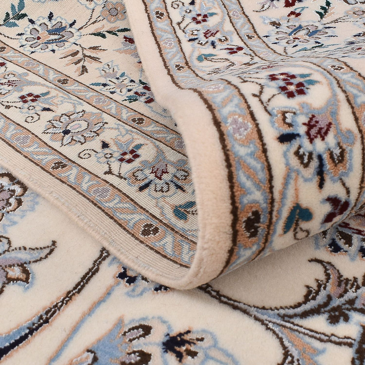 Perserteppich - Nain - Premium quadratisch  - 204 x 207 cm - hellgrau