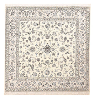 Perserteppich - Nain - Premium quadratisch  - 205 x 206 cm - hellgrau