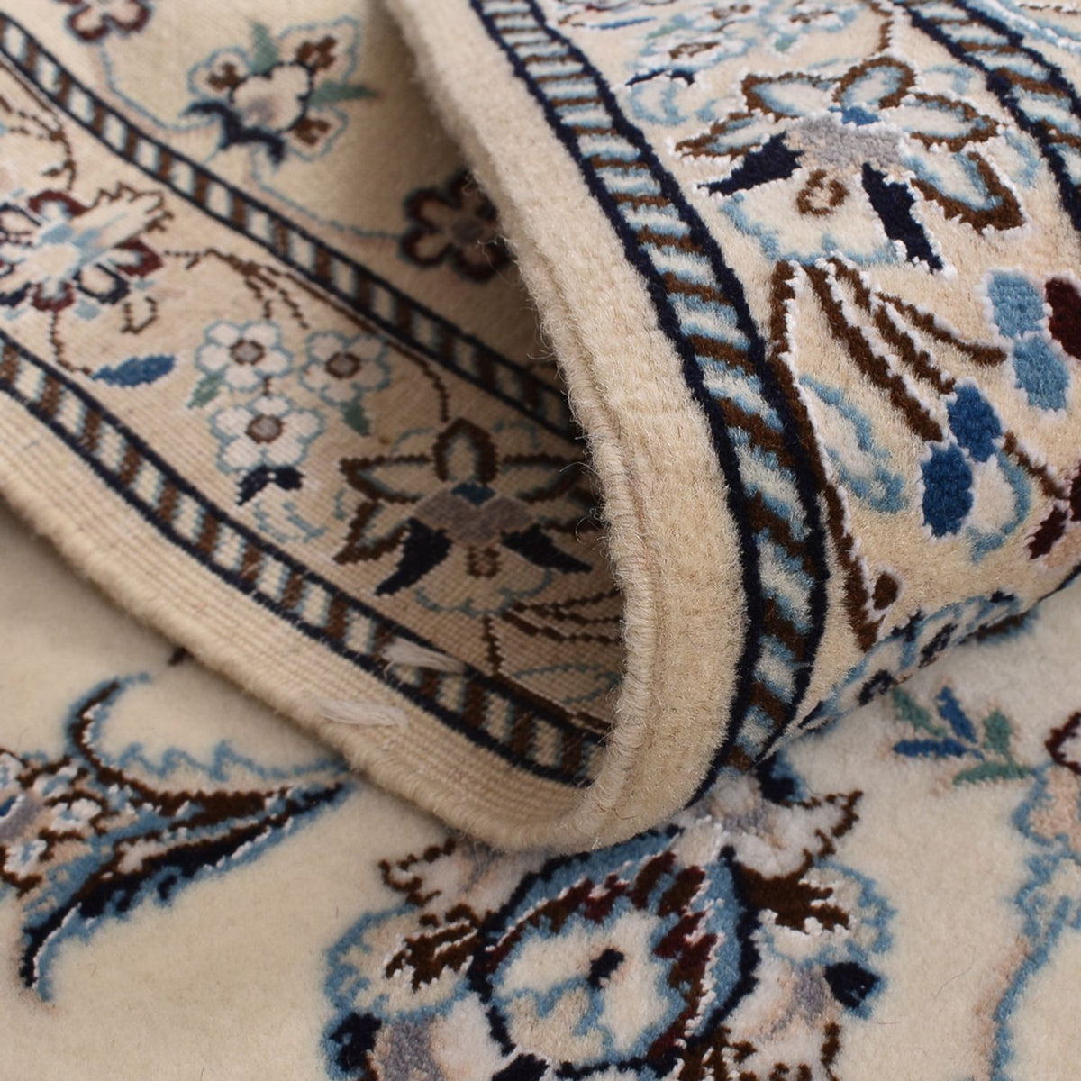 Perserteppich - Nain - Royal - 109 x 69 cm - hellgrau