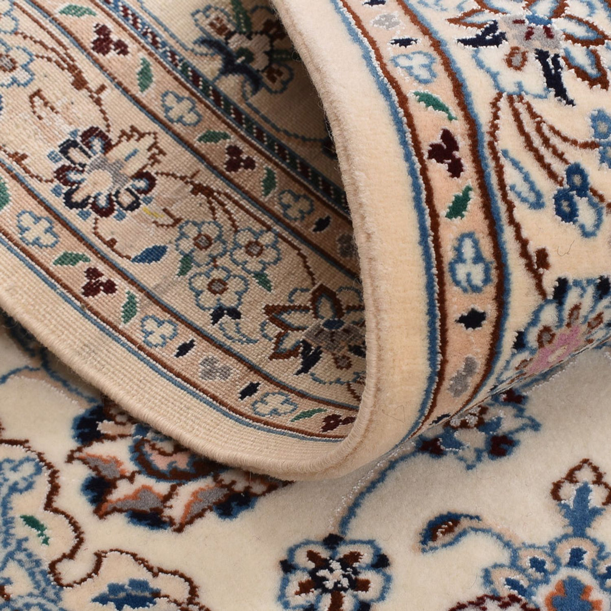 Perserteppich - Nain - Royal - 108 x 72 cm - hellgrau