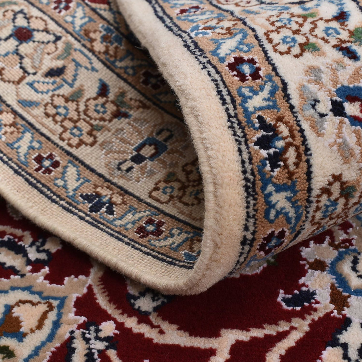 Perserteppich - Nain - Royal - 94 x 63 cm - dunkelrot