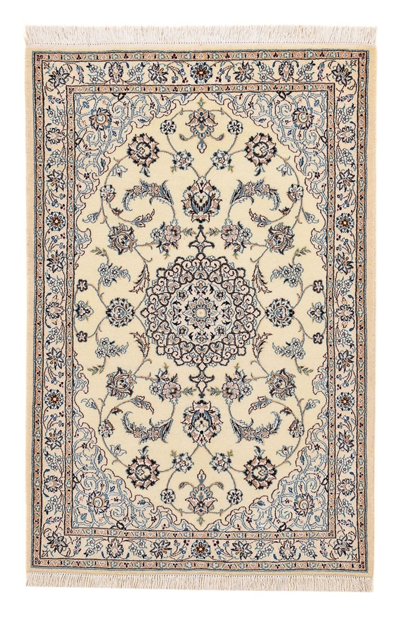 Perserteppich - Nain - Royal - 113 x 74 cm - hellgrau