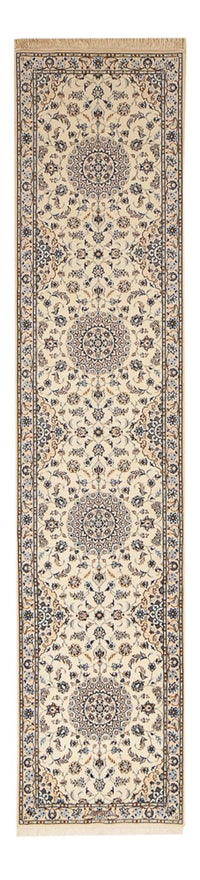Tapis de couloir Tapis persan - Nain - Premium - 397 x 87 cm - beige