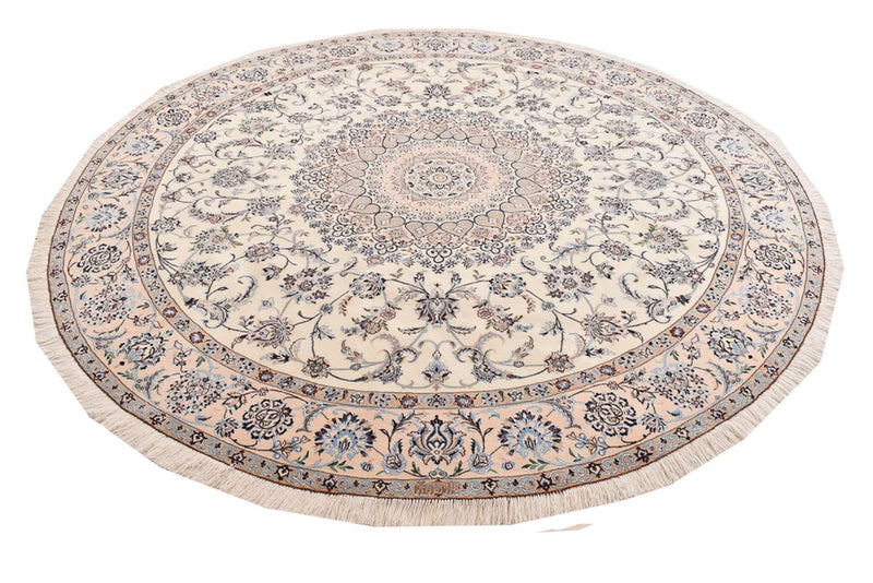 Perserteppich - Nain - Premium rund  - 252 x 252 cm - creme