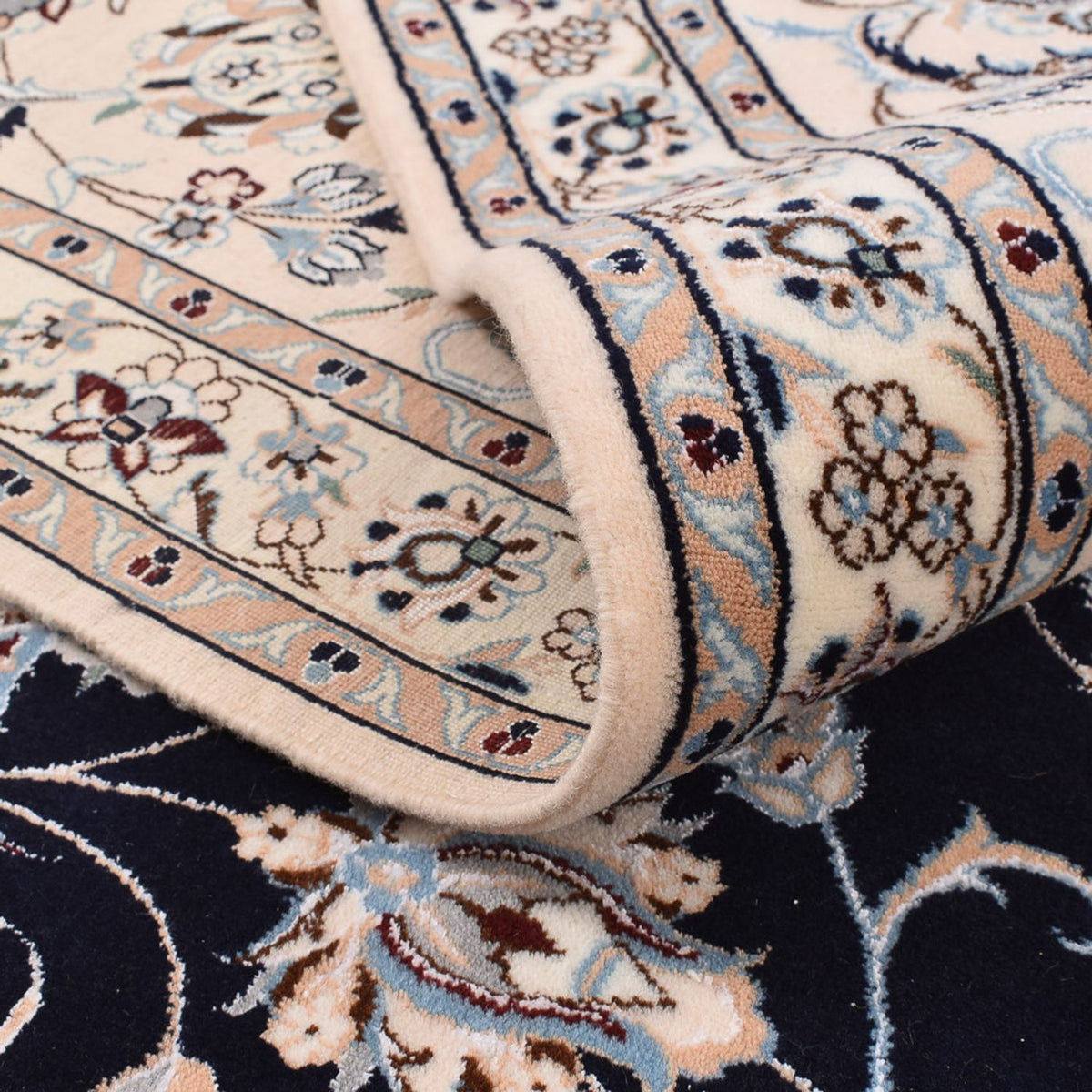 Perserteppich - Nain - Premium quadratisch  - 246 x 250 cm - dunkelblau