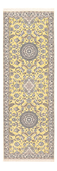 Tapis de couloir Tapis persan - Nain - Royal - 273 x 88 cm - jaune