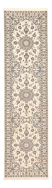 Tapis de couloir Tapis persan - Nain - Royal - 348 x 89 cm - blanc