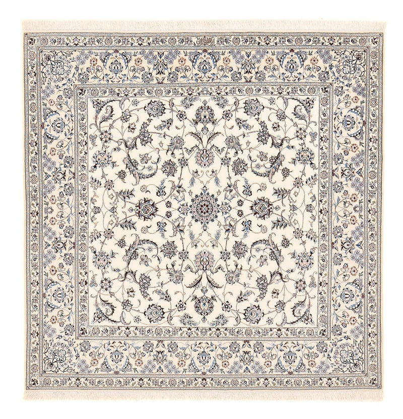Perserteppich - Nain - Premium quadratisch  - 212 x 212 cm - weiß