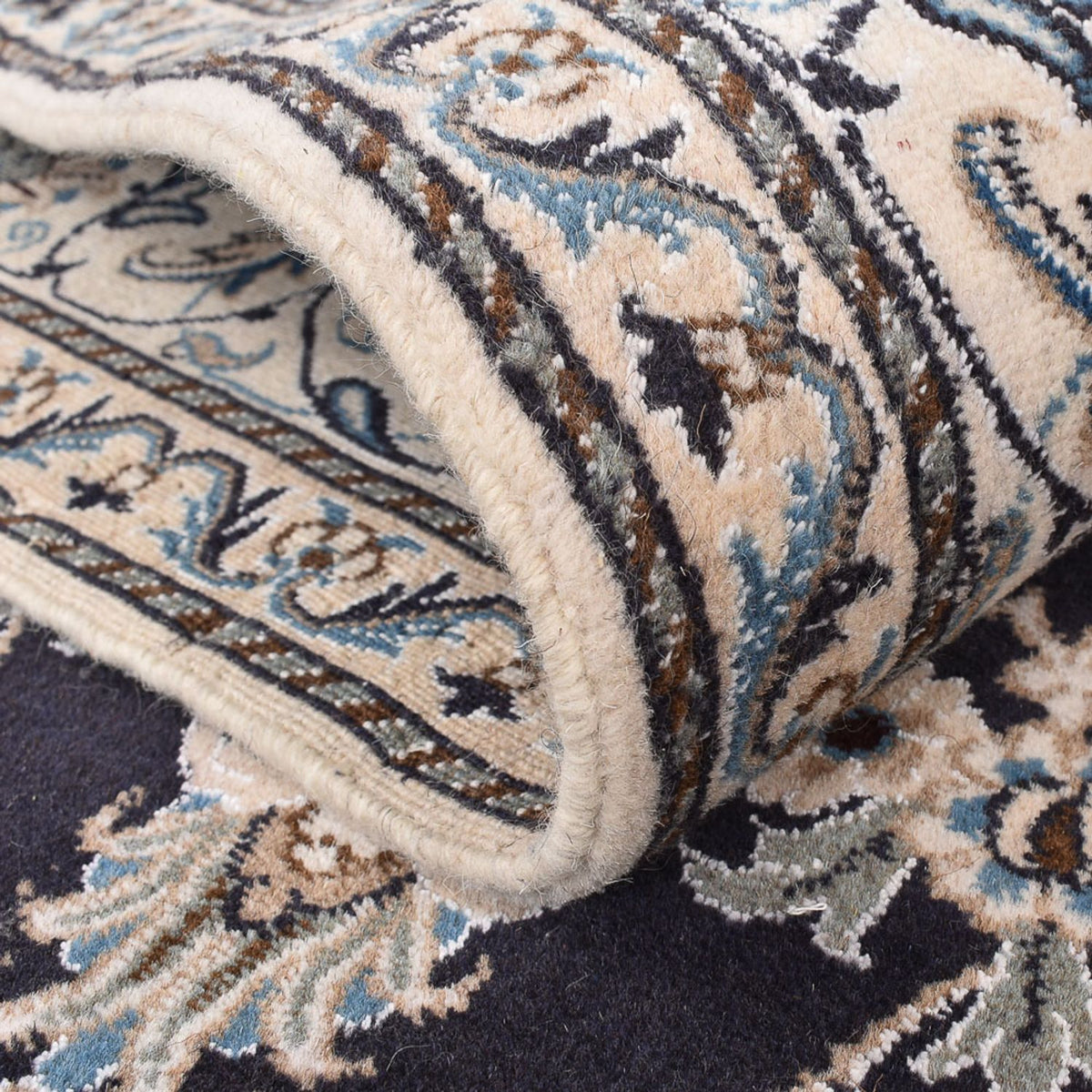 Perserteppich - Nain - 238 x 161 cm - dunkelblau