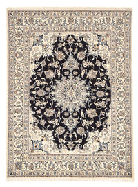 Tapis persan - Nain - 199 x 145 cm - bleu foncé