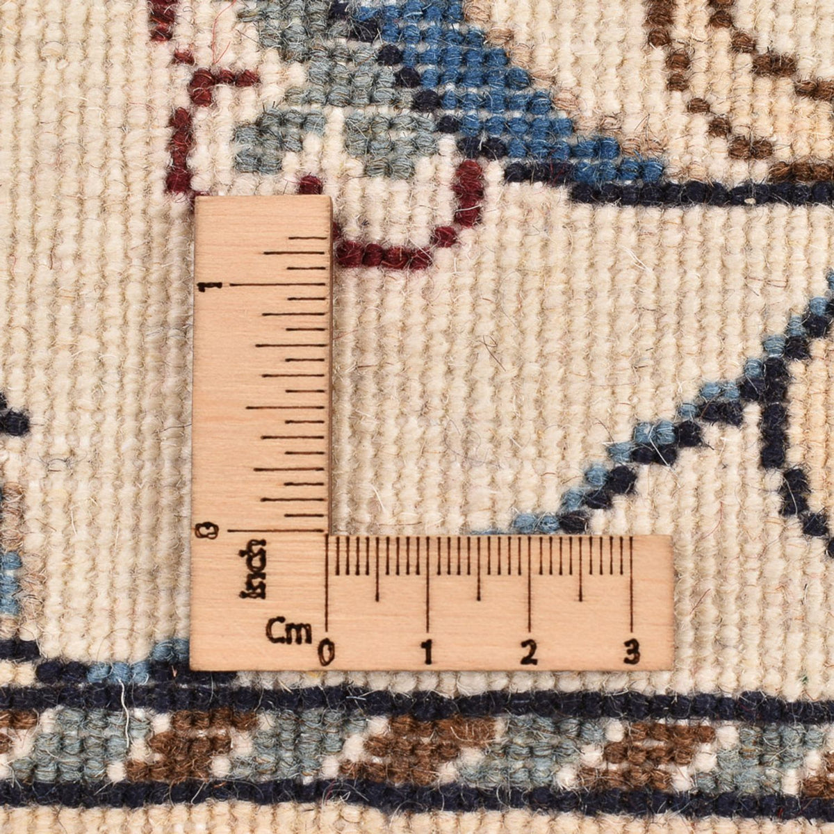 Tapis de couloir Tapis persan - Nain - 298 x 78 cm - blanc