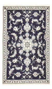 Tapis persan - Nain - 150 x 90 cm - bleu foncé