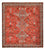 Perserteppich - Nomadic quadratisch  - 184 x 165 cm - rot