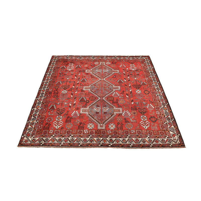 Perserteppich - Nomadic quadratisch  - 184 x 165 cm - rot