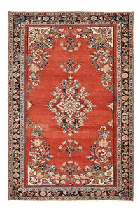 Tapis vintage - 242 x 157 cm - rouge