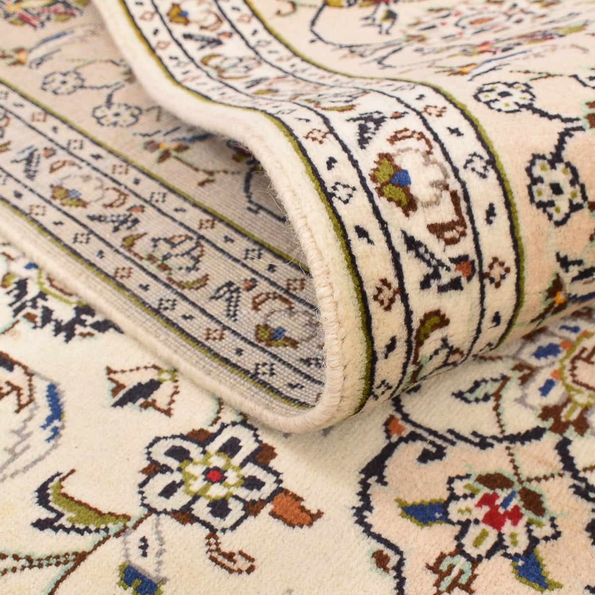 Perserteppich - Keshan - 290 x 197 cm - dunkelbeige