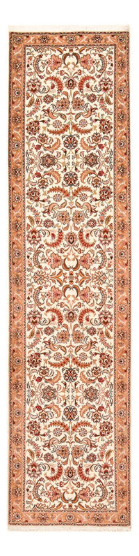 Tapis de couloir Tapis persan - Tabriz - Premium - 314 x 79 cm - beige