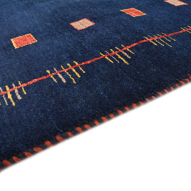 Gabbeh Teppich - Loribaft Perser - 143 x 110 cm - dunkelblau