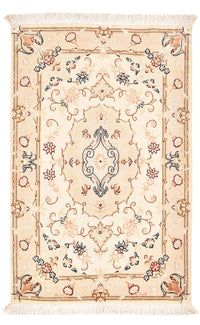 Tapis persan - Tabriz - Royal - 90 x 60 cm - beige clair