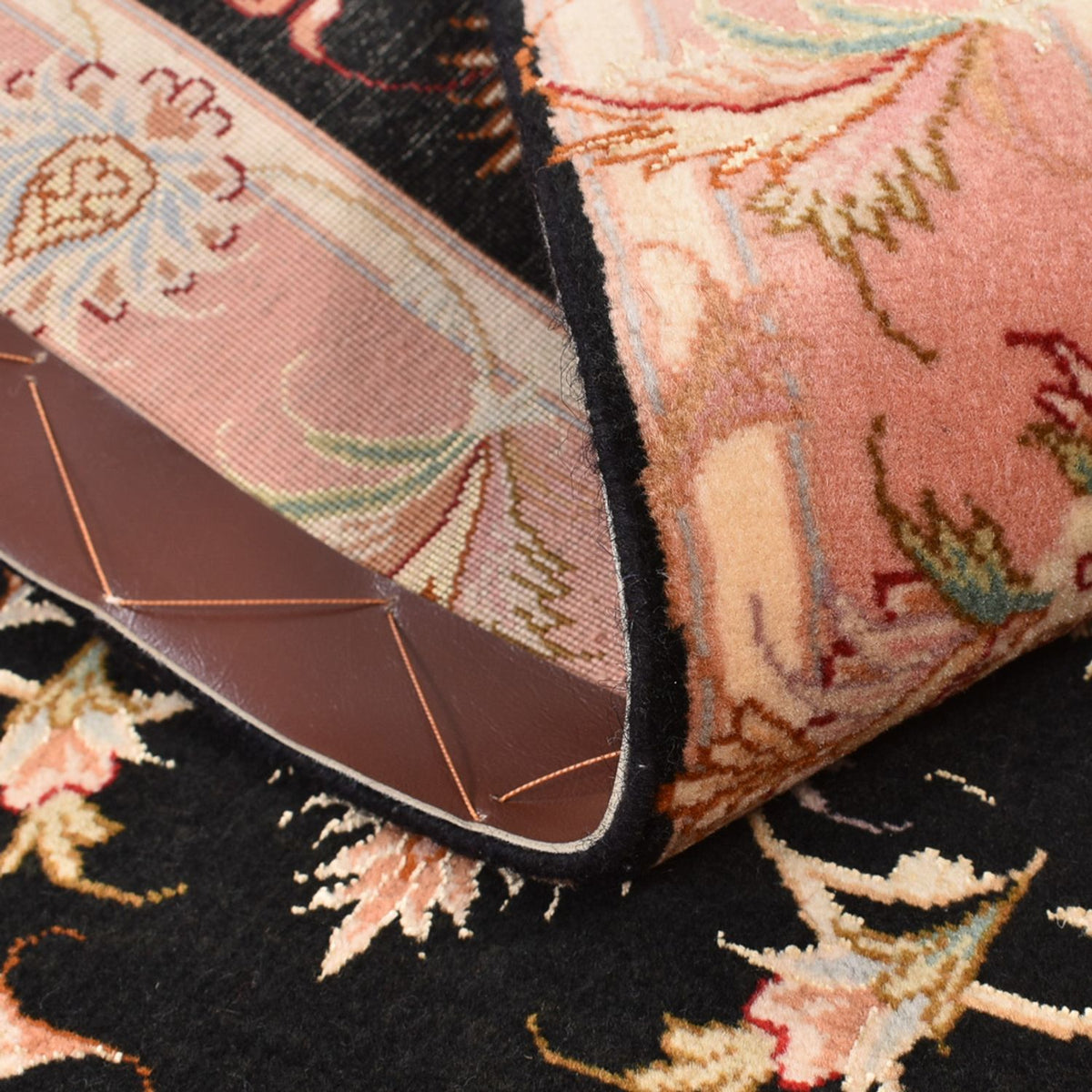 Perserteppich - Täbriz - Royal - 123 x 74 cm - dunkelblau