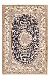 Tapis persan - Isfahan - Premium - 306 x 202 cm - bleu foncé