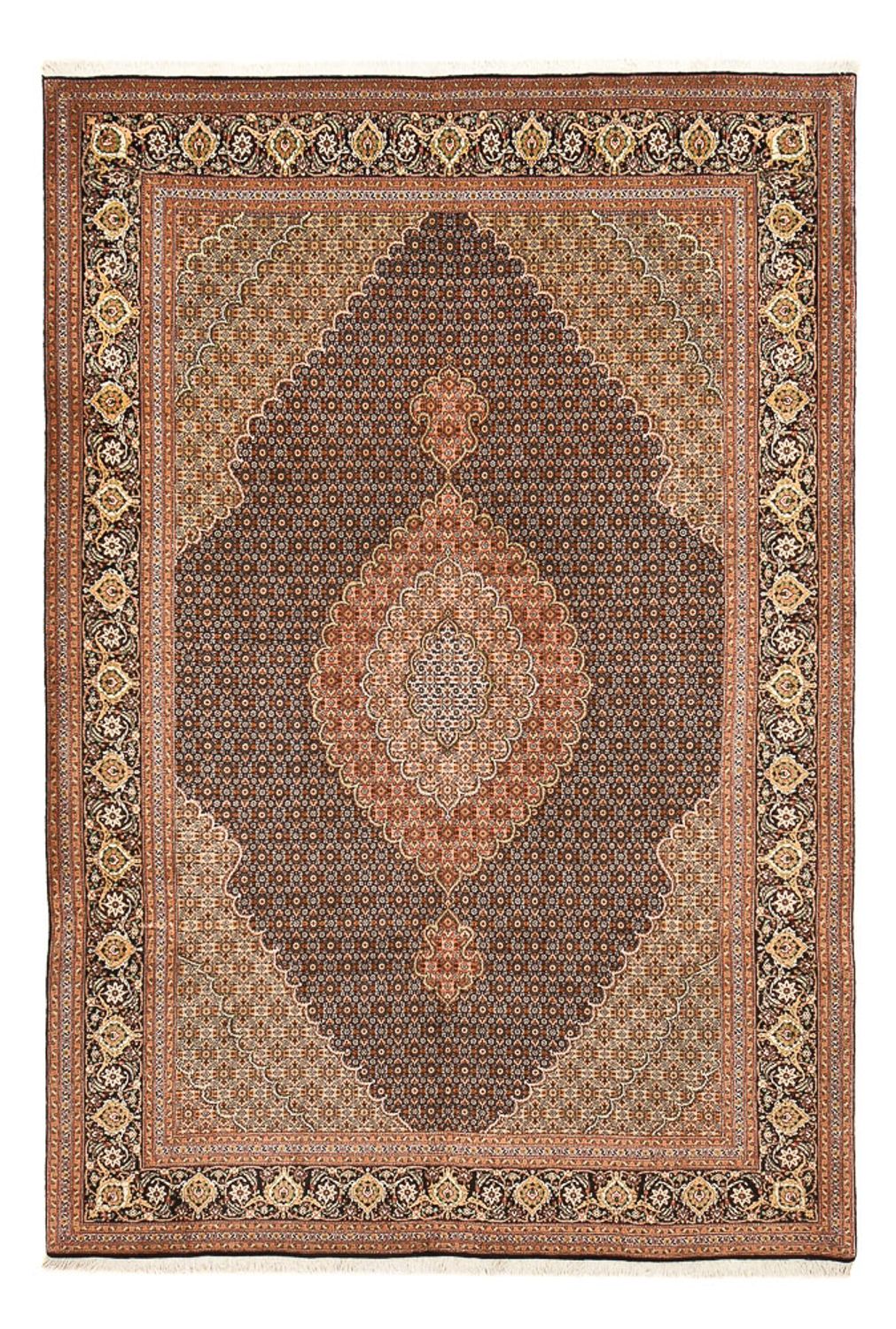 Perserteppich - Täbriz - Royal - 303 x 203 cm - dunkelbeige