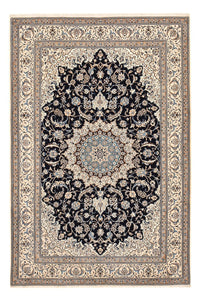 Tapis persan - Nain - Premium - 302 x 197 cm - bleu foncé