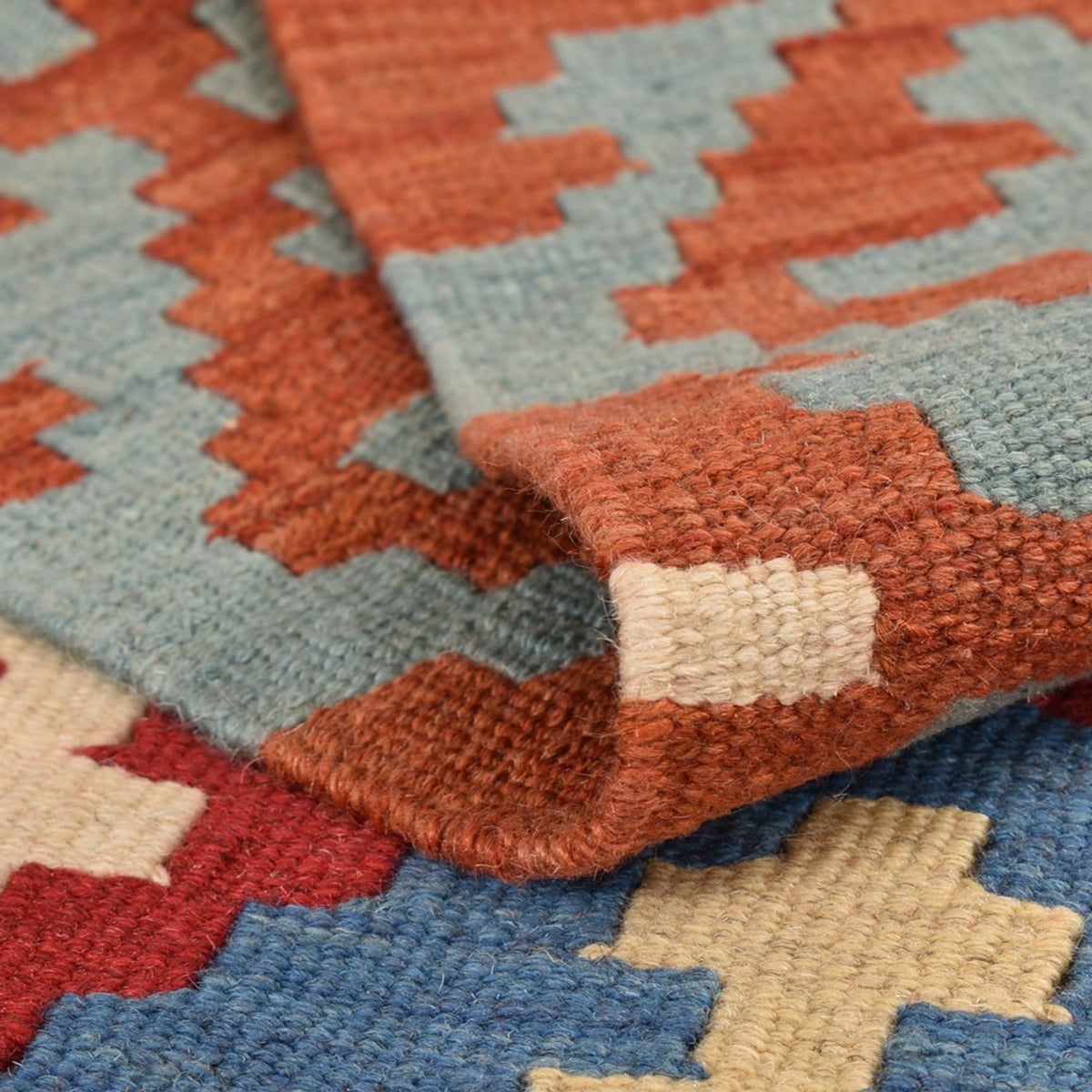 Kelim Teppich - Oriental - 196 x 153 cm - mehrfarbig