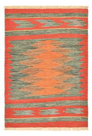 Kelim Teppich - Trendy - 141 x 101 cm - mehrfarbig