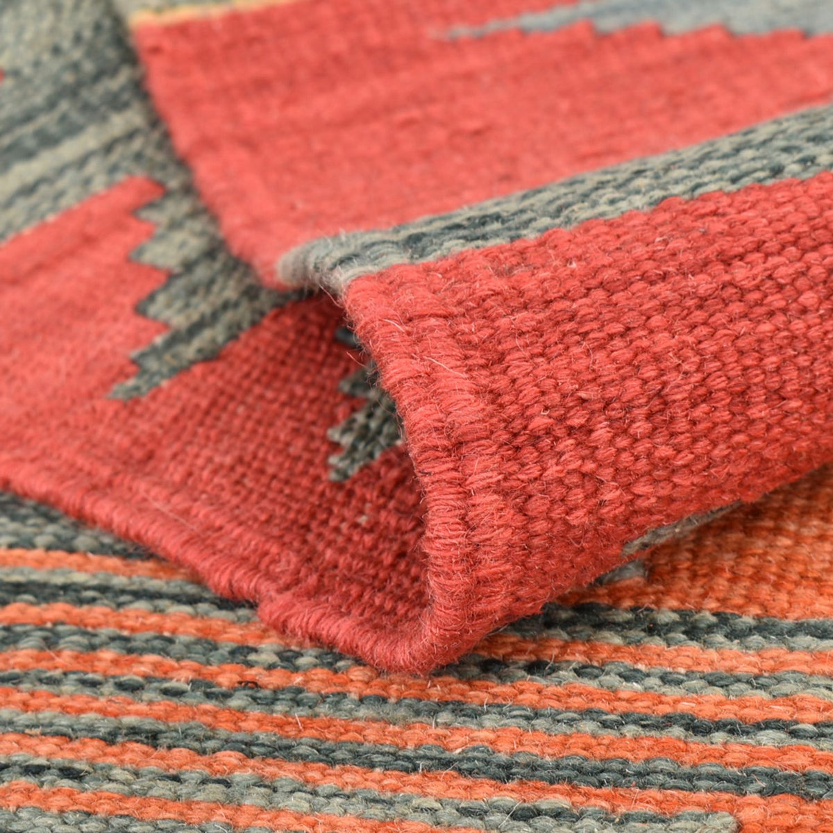 Kelim Teppich - Trendy - 141 x 101 cm - mehrfarbig