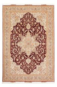 Tapis persan - Tabriz - Royal - 300 x 200 cm - rouge foncé