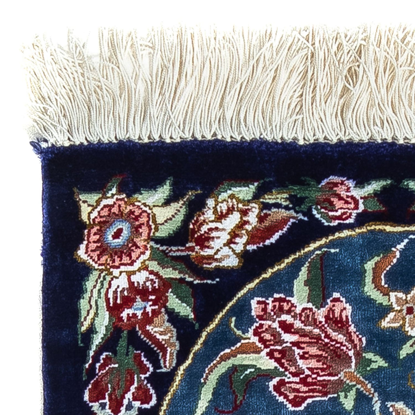 Tapis de Qom en soie Tapis 40x28cm - Tapis persan