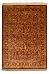 Tapis de Qom en soie Tapis 132x216cm - Tapis persan - Rectangle / Bleu foncé / 132 x 216 cm Rectangle