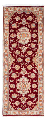 Tappeto corsia Tappeto Persero - Tabriz - Reale - 208 x 80 cm - rosso scuro