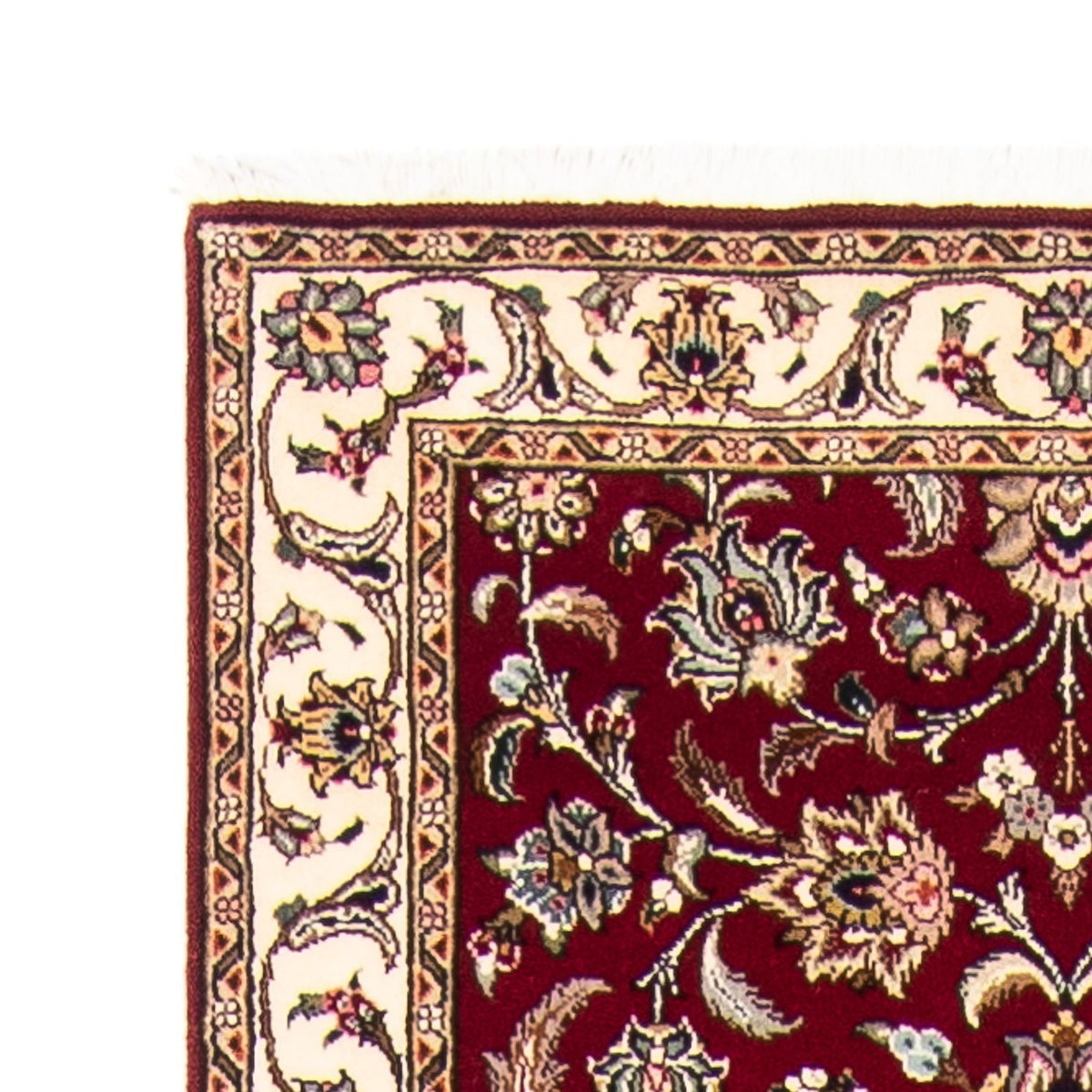 Täbriz - 50 Raj Teppich 87x390cm - Perserteppich - dunkelrot