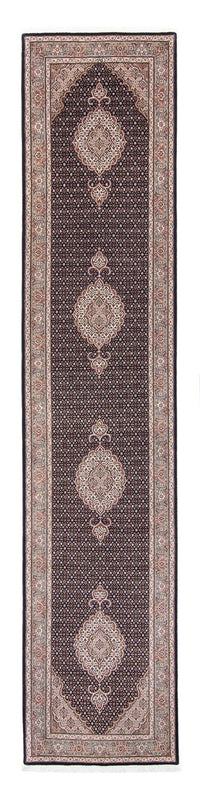 Tappeto corsia Tappeto Persero - Tabriz - Reale - 391 x 82 cm - blu scuro