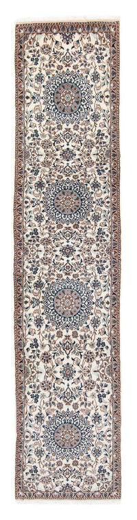 Tapis de couloir Tapis persan - Nain - 376 x 75 cm - beige