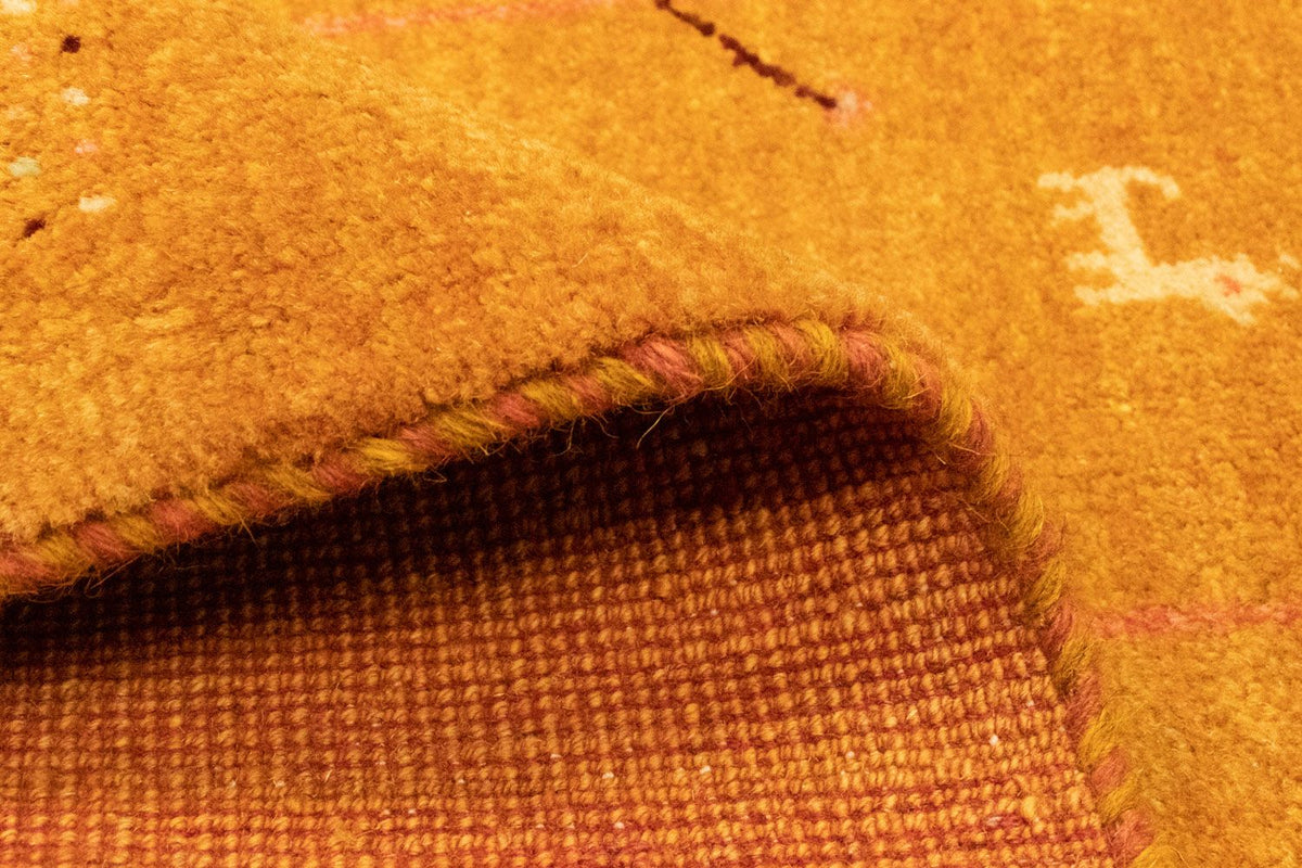 Gabbeh Teppich - Perser 130 x 81 cm - gold