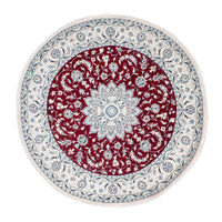 Tapis persan - Nain ronde  - 252 x 252 cm - rouge foncé