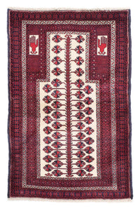 Tapis Belutsch - 136 x 89 cm - rouge
