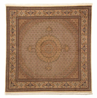 Tapis persan - Tabriz carré  - 208 x 204 cm - marron clair