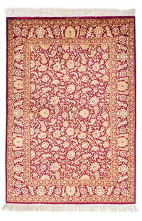 Tappeto Persero - Ghom - 146 x 100 cm - rosso scuro