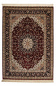 Ghom Teppich 133x197cm - Perserteppich - dunkelrot
